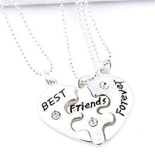 Load image into Gallery viewer, Unisex 3 Best Friends Forever Three Part Friendship BFF Necklace