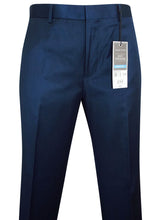 Load image into Gallery viewer, Mens Navy Slim Fit Flat Front Smart Suit Tailored Trouser