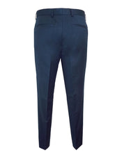 Load image into Gallery viewer, Mens Navy Slim Fit Flat Front Smart Suit Tailored Trouser