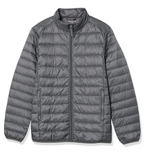 Load image into Gallery viewer, Mens Ash Grey Puffer Hooded Quilted Padded Jackets Windproof Coats