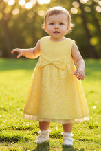 Load image into Gallery viewer, Baby Girl's Yellow Lemon Floral Lace Sleeveless Dress