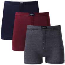 Load image into Gallery viewer, Mens Boxers High Impact Cotton Blend Underwear 3 Pack Briefs Trunks