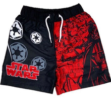 Load image into Gallery viewer, Boys Disney Star Wars Black Red Swimming Shorts