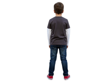 Load image into Gallery viewer, Boys Grey Skater Zone Print Layer Long Sleeve Cotton T-Shirt