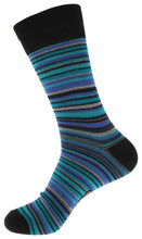 Load image into Gallery viewer, Mens Atano Multi Stripe Designs Cotton Rich 6 Pack Socks