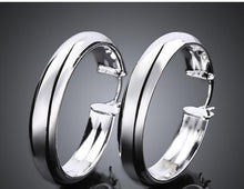 Load image into Gallery viewer, Ladies 925 Silver Medium Hoop Creole Hoop Earrings