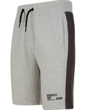 Load image into Gallery viewer, Mens Grey Dissident Contrast Stripe Elasticated Waist Jogging Shorts