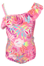 Load image into Gallery viewer, Girls Leaf Tropical Print Strappy 2pce Swimsuit