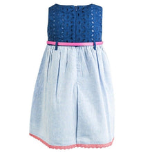 Load image into Gallery viewer, Blue Multi Fairground Carousel Sleeveless Dress