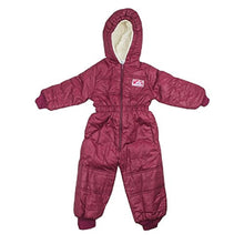Load image into Gallery viewer, Maroon Toddler Padded Hooded Footless Snowsuit
