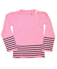 Load image into Gallery viewer, Pink Knitted Stripe Tunic Jumper