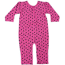 Load image into Gallery viewer, Cerise Heart Print Footless Sleepsuit
