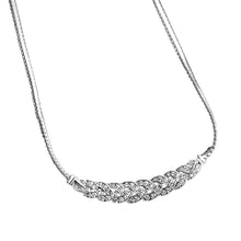 Load image into Gallery viewer, Ladies Silver Crystal Twist Chain Choker Necklace