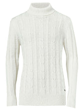 Load image into Gallery viewer, Mens Big & Tall Jumper White Cotton Ribbed Knit Roll Neck Long Sleeve Sweater