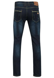 Dark Blue N&P 79 Slim Fit 5-Pocket Design Denim Jeans