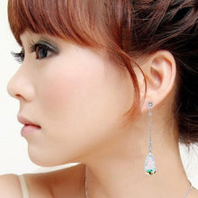 Load image into Gallery viewer, Tear Drop Crystal Necklace Pendant & Earring Sets