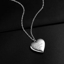 Load image into Gallery viewer, I LOVE YOU Heart Openable Photo Pendant & Link Chain