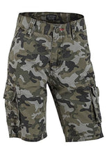 Load image into Gallery viewer, Boys Life &amp; Legend Green Cotton Camouflage Combat Cargo Summer Shorts

