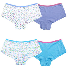 Load image into Gallery viewer, Girls 2 Pack Floral Multi &amp; Plain Cotton Briefs
