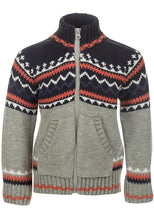 Load image into Gallery viewer, Baby Boys Grey Multi Aztec Thick Knit Cardigans