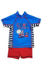 Load image into Gallery viewer, Blue & Red Cone Surfing Safe UV40 Swimming Set