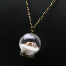 Load image into Gallery viewer, Star Shell GoodLuck Wish Mini Orb Bottle Pendant & Bronze Chain Necklace