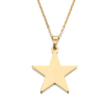 Load image into Gallery viewer, Gold Plated Star Pendant & Link Chain Necklace
