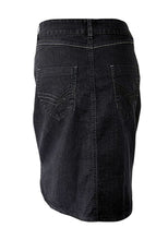 Load image into Gallery viewer, Black Ms Mode Stretchy Sequin Trim Denim Skirt
