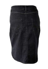 Load image into Gallery viewer, Black Ms Mode Stretchy Sequin Trim Denim Skirt