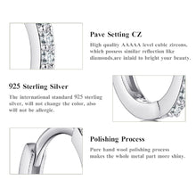 Load image into Gallery viewer, 925 Sterling Silver Small Round Crystal Earrings
