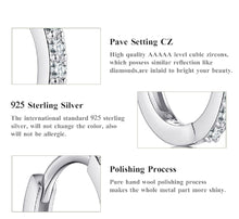 Load image into Gallery viewer, 925 Sterling Silver Small Round Crystal Earrings