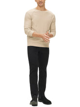 Load image into Gallery viewer, Mens Beige Crew Neck Deco Stitch Cotton Knit Big &Tall Jumper
