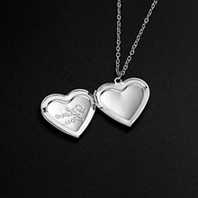 Load image into Gallery viewer, I LOVE YOU Heart Openable Photo Pendant & Link Chain