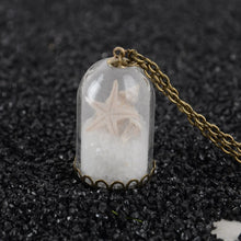 Load image into Gallery viewer, Star Shells & Salt Wish Miniature Tube Bottle Pendant Bronze Chain Necklace