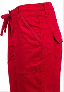 Ladies 3/4 Cropped Cotton Capri Summer Shorts