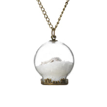 Load image into Gallery viewer, Star Shell GoodLuck Wish Mini Orb Bottle Pendant & Bronze Chain Necklace