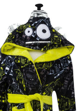 Load image into Gallery viewer, Boys MiniKidz Robot Plush Print Super Soft Fleece Bathrobe