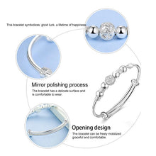 Load image into Gallery viewer, Ladies 925 Sterling Silver Good Luck Beads Adjustable Bracelet