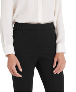 Ladies Black Flattering Zipped Pocket Slim Plus Size Trousers