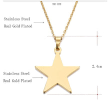 Load image into Gallery viewer, Gold Plated Star Pendant & Link Chain Necklace