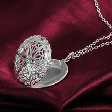Load image into Gallery viewer, 925 Sterling Silver Round Perfume Dispenser Photo Locket Pendant & Chain