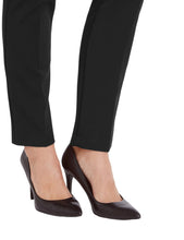 Load image into Gallery viewer, Ladies Black Flattering Zipped Pocket Slim Plus Size Trousers