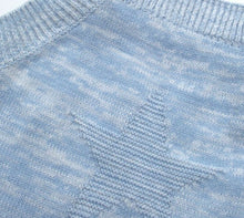 Load image into Gallery viewer, Baby Boys Blue and Cream 2 Piece Romper Dungaree Set