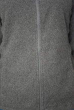 Load image into Gallery viewer, Ladies Grey Full Zip Long Sleeve Soft Fleece Cardigan
