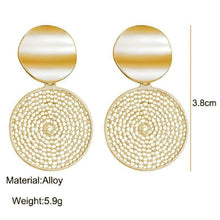 Load image into Gallery viewer, Dream Catcher Geometric Round Stud Dangling Earrings