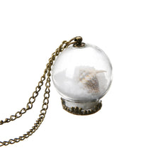 Load image into Gallery viewer, Star Shell GoodLuck Wish Mini Orb Bottle Pendant & Bronze Chain Necklace