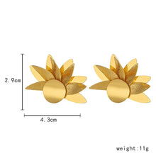 Load image into Gallery viewer, Ladies Gold Silver Layered Sunflower Statement Party Earrings