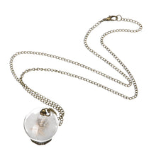 Load image into Gallery viewer, Star Shell GoodLuck Wish Mini Orb Bottle Pendant & Bronze Chain Necklace