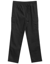 Load image into Gallery viewer, Boys Charcoal Pull-On Elasticated Waist Combat Cargo Trouser
