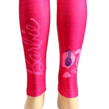 Load image into Gallery viewer, Barbie Cerise Plain & Geometric Stripe Leggings